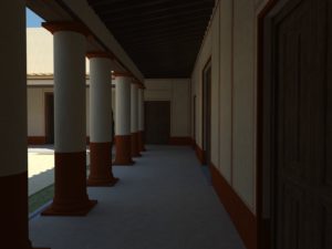 Reconstrucción de la Casa romana del Bailío en el s. I d.C. (AST)