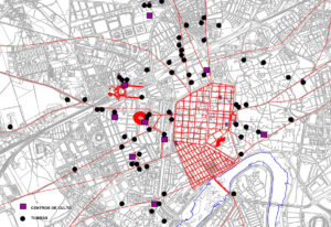 Los suburbia de Corduba durante la Antiguedad Tardía según J.F. Murillo et alii (2010, fig. 127)