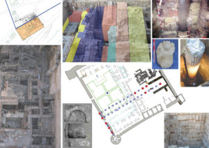 Labores de refuerzo en la esquina suroccidental de la muralla y ubicación del castellum (MURILLO et alii, 2010, fig. 246)